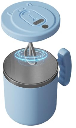 Ylnailky Selbstrührende Tasse | 400 Milliliter Aufladbare Flasche,Wasserdichte Automatische Rührtasse,Für Pendeln Zuhause Morgendliche Pause Arbeit Reisen Entspannung Tägliche