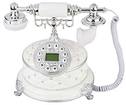 Ejoyous Festnetz, Retro-Vintage-Telefon, Weiße Heimdekoration, Werbegeschenke für Büro und Zuhause