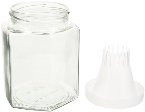 BIUDECO Bouteille Portable en Verre pour Poissons et Crevettes, Récipient Réutilisable Robuste, Accessoire de Pêche Professionnel pour Activités en Plein Air
