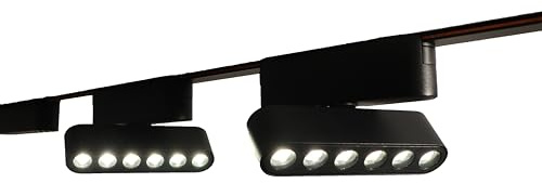 SLEDVENIA Kit de démarrage système d'éclairage sur rail LED 2m, 2x6W 3000K | 40V Safe Touch – manipulation en toute sécurité. Prêt à l'emploi, aucune ampoule supplémentaire requise.