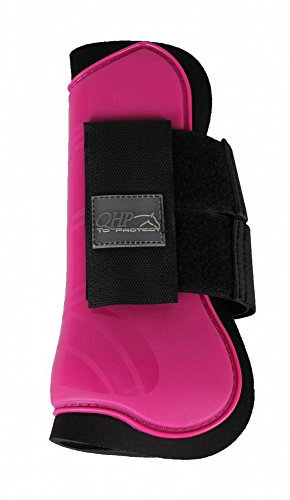 QHP Hartschalen-Gamaschen vorne innen Neopren Klettverschluss NEUE Farben (Shetty, Fuchsia)