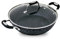 Scoville NEVERSTICK 28cm Shallow Casserole Pot with Glass Lid - Non Stick Casserole Pot, 3.8L Capacity, Suitable for All Hobs Including Induction, Toughened Aluminium, Flake, Peel & PFOA Free, Black