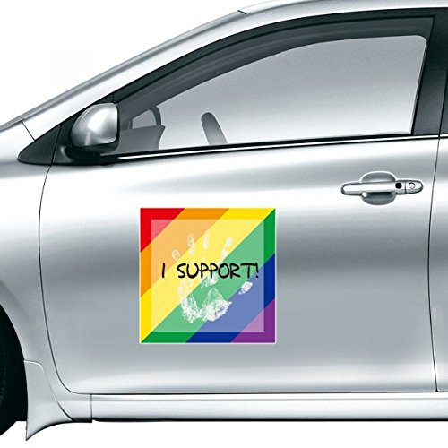 DIYthinker LGBT-Regenbogenfahne unterstütze Ich Auto-Aufkleber auf Auto Styling Aufkleber Motorrad Aufkleber für Auto-Zubehör-Geschenk 50cm