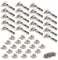 Emuca 1011407 Pack aus 20 Topfscharnieren Ø35mm 100° mit sanftem Verschluss für sich halb überlappende Türen und Zusätze zum Festschrauben mit Verbindergehäuse