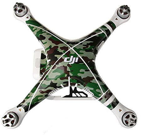 iMusk Haut Aufkleber für DJI Phantom 3, Exklusive Dekoration Wrap Wasserdicht PVC Cover Sticker Kit für DJI Phantom 3 Pro/ADV Drohne Gehäuse, Fernbedienung und Batterien (Camouflage)