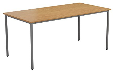 Office Hippo Sturdy Computer Table - Stylish Work Desk for Home Office, Height Adjustable Feet, 5 Year Guarantee - Oak, 180 x 80 x 73 cm