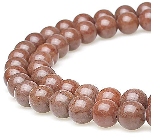 jartc Perles pour Energy Bracelets Bracelet de Yoga Bracelet DIY Perles en Pierre Naturel Aventurine Violet 38 Pièces, 34CM, 10 mm