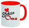 Stolze Oma - Kaffeetasse mit Motiv, Tasse mit Druck, auch individuell mit Spruch, Foto, Wunschtext, Wunschname (Rot)