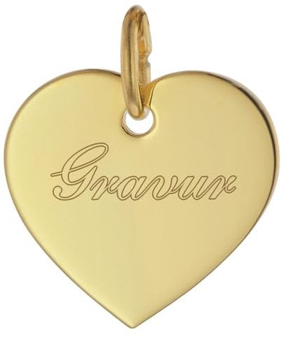 trendor Gravur Anhänger Für Damen Gold 333 (8 Kt) Herz mit Namen inklusive Wunsch-Gravur Gravurschmuck aus Echtgold, Schmuckstück für Frauen, 75698