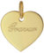 trendor Gravur Anhänger Für Damen Gold 333 (8 Kt) Herz mit Namen inklusive Wunsch-Gravur Gravurschmuck aus Echtgold, Schmuckstück für Frauen, 75698