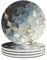 Haocoo Round Drink Coasters set of 4 - Absorbent Stone Coaster Set with Cork Base and Ceramic Stone, Decorative Cup Coasters for Kinds of Mugs and Cups…(Cube)