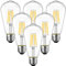 ANWIO 6x 4W Bombillas Vintage Edison LED E27, Bombillas con Filamento Casquillo Gordo, Equivalente a 40W con 470 Lúmenes, 2700K Blanco Cálido, ST64 Bombilla Retro Decorativa