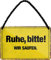 Blechschilder Lustiger Alkohol Bier Trink Spruch: “Ruhe, Bitte! WIR Saufen.” Deko Hängeschild Türschild Hauseingang Metallschild Schild Witziges Geschenk zum Geburtstag oder Weihnachten 18x12 cm