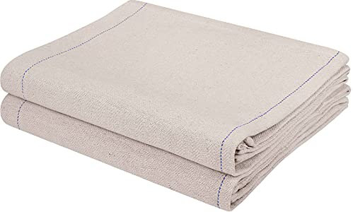 Westlane Linens Cotton Herringbone Weave Heat Resistant Oven Cloth, 48x74cm (2, Natural)