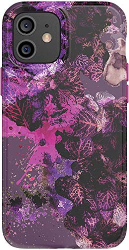 tech21 EcoArt Collage Rosa und Lila für Apple iPhone 12 und 12 Pro 5G – Vollständig biologisch abbaubare Handyhülle mit 3 Meter Fallschutz