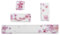 Fdit PBT Space Hardware Gaming Keycaps + ESC + Input + Numeric Keypad for Mechanical Keyboard DIY - Stylish Pattern Profile Beautiful and Never Fade (Cherry Blossoms)