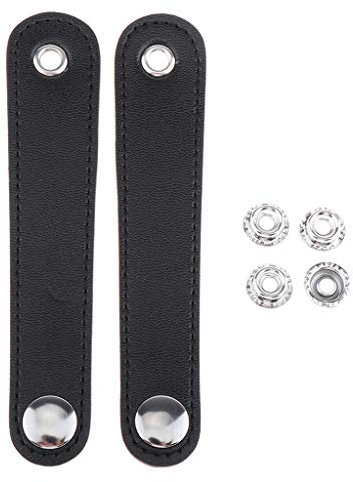 T TOOYFUL Balghalter, Balgverschluss für Akkordeon, PU, Schwarzer Balgriemen, Mittenabstand 10,8 cm