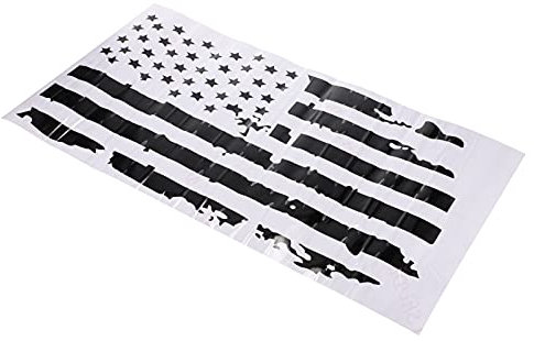American USA Flagge Aufkleber Patriotischen Sterne Streifen Vereinigten Staaten Auto Auto Aufkleber Fenster Auto UNS Aufkleber für Lkw Unabhängigkeit Tag 30X60cm Schwarz