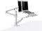 Thingy Club 2 in1 Dual Arm Tablet & Laptop Mount, Height Adjustable Desk Mount Stand for up to 7''-13'' tablet and 12-17 inch Laptop, Extra VESA Adopter up to 27'' monitor (Silver)