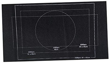 F Fityle Up Storage Mat Board Hobbyists Organizer Save Space, Black, 1500 Black