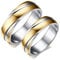 ANAZOZ Eheringe Paarpreis Edelstahl 6mm Twisted Bicolor Poliert Paar Eheringe Trauringe Partnerringe Set Frauen Gold Ring Set Krone Frau gr.62 und Mann gr.57