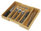 URBNLIVING Wooden Bamboo Expandable Cutlery Tray, Kitchen Drawer Insert Box Storage Organiser, 5/7 Compartments (7 Compartments (Expandable))