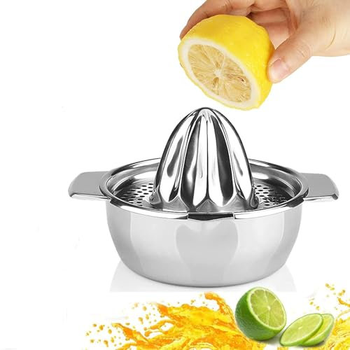 304 Spremiagrumi manuale in acciaio inossidabile, spremiagrumi, ciotola per spremiagrumi per cucina da bar di casa