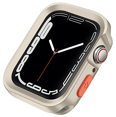 Anlinser Compatible with Apple Watch Case 41mm 40mm, Upgrade Shockproof Bumper Cover Soft Protective Case Compatible For iWatch SE Series 7/6/5/4, Starlight