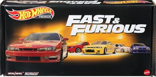 Hot Wheels Coffret Fast & Furious Premium 5 Véhicules avec Boîte en Édition Limitée, À Collectionner, Jouet Enfant, Dès 4 Ans, HKF08