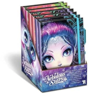 NEBULOUS - Deluxe Black Notebook-Display (6 Stk.) Notizbücher und Malbücher, mehrfarbig (NS11583)
