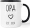 Tasse Schwangerschaft verkünden - Du wirst Opa 2024 - beidseitig bedruckte Kaffeetasse - Geschenk werdender Großvater, Farbe: Schwarz