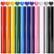Souarts Plotterfolie Textil Vinyl Regenbogen, Schaumstoff 3D Flockfolie für Plotter Vinylfolie Transferpapier zum Aufbügeln Plotter für DIY T-Shirt Handwerk Leder