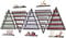 Kalolary 10PCS Metal Wall-mounted Nail Polish Storage Racks, 5 Tiers Gold Triangular Display Rack Cosmetic Display Cases Lipstick Perfume Wall Shelf Oil Organizers for Home Spa Nail Salon (Black)