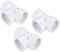 PATIKIL 3Pack UPVC Schlauch Fitting 1-1/2PT Innengewinde T-Stück Steckdose Schlauch Anschluss Adapter Schnellverschlüsse für Abwassersysteme Weiß