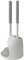 Gralara Compact Toilet Cleaning Brush, 2 in 1 Toilet Bowl Brush Plunger, Durable Silicone Material, Gray Base