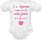body neonato mezza manica bianco con frase rosa ti ameremo... per sempre - idea regalo nascita w-rosa-mm 00: 0-3 mesi