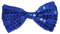 TrendandStylez Pailletten Fliege, blau, 9 x 12cm, verstellbar, für Damen und Herren, Glitzer Accessoire, Fliege für Karneval