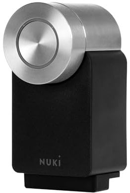 Nuki Smart Lock Pro (4.ª generación), cerradura inteligente con WiFi y Matter para acceso remoto, cerradura electrónica convierte tu smartphone en una llave, con batería, negro