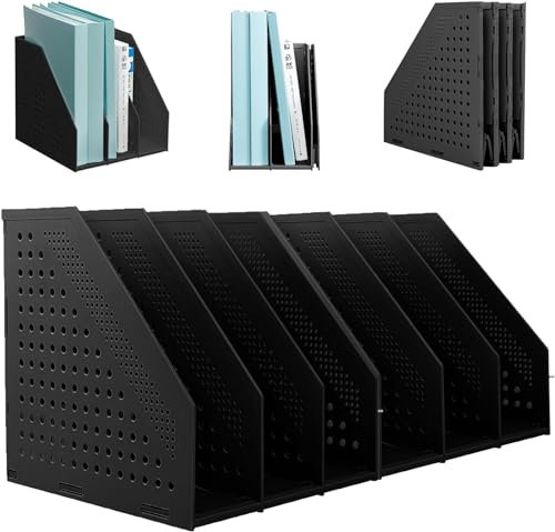 Elezeal Faltbarer Zeitschriftensammlerhalter Langlebige Datei Desktop Dokumentenschrank Organizer Bücherregale Zeitschriftenordner Papierablage für Bücher, CDs, Regale, Büro, Bibliothek, Zuhause und