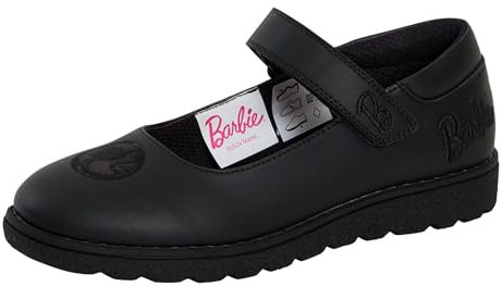Barbie Scarpe da Scuola Bambine Nere UK 12 Bambino