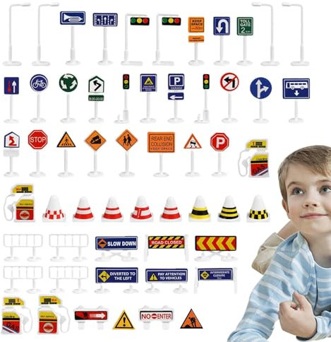Jouez aux panneaux de signalisation pour les,Jouets de panneaux de signalisation pour les,Jouets pour petits panneaux de signalisation pour | Jouet de signalisation de scène de stationnement sécuris