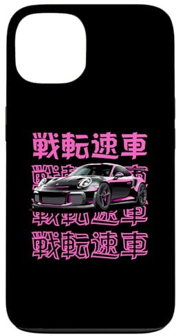 Hülle für iPhone 13 JDM Pink GT3 RS Japanisches Auto, Geschwindigkeit, Rennen, Drift Wörter