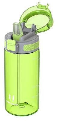 Super Sparrow Trinkflasche Kinder - TouchSip Wasserflasche - 500ml - BPA-frei - Ideale Sportflasche - Strohhalm Tritan Flasche für Kinder, Sport, Outdoor und Camping - Leicht