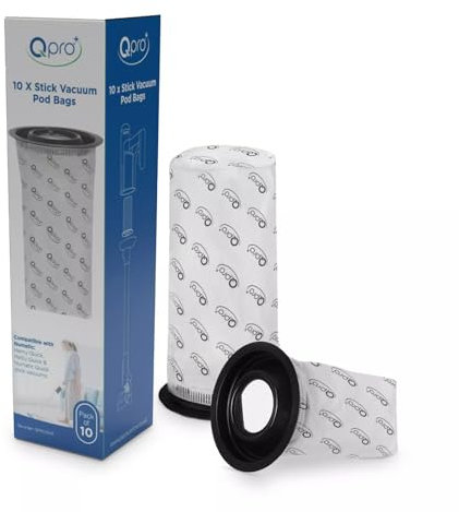 QPRO Vacuum Cleaner Pods, 1L Capacity, Pack of 10, Compatible with Numatic Henry, Hetty, Quick Stick