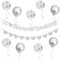 LaVenty 60. Diamantenes Hochzeit Jubiläum Dekoration - Cheers To 60s Jubiläumsbanner & Ballons