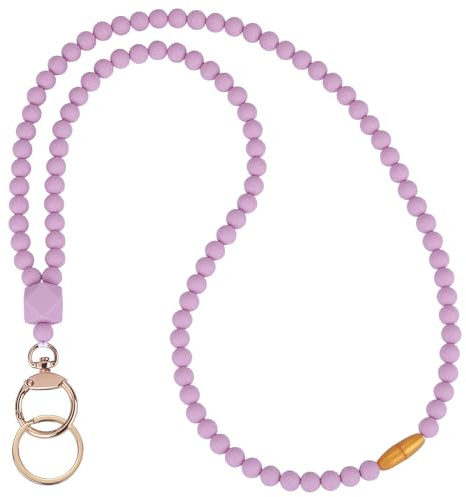 LEGENTLISUR Lanyard mit ID Kartenhalter Lanyards für Frauen Abnehmbarem Lanyard mit ID Kartenhalter Niedliches Lehrer Schlüsselband Geschenke für Damen Lehrer(Flieder)