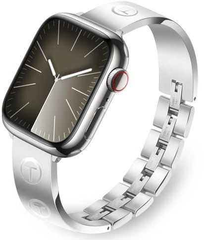 TRUMiRR Ersatz für Apple Watch 10 42mm/Apple Watch 9 8 7 Armband 41mm/Watch SE(2.Generation) 40mm Armband, Mesh Gewebte Edelstahl Uhrenarmband Metall Armband für iWatch SE Series 10 9 8 7 6 5 4 3 2 1