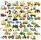 50 Stück Bagger Sticker Kinder Set, Kinder Stickers Auto Baumaschinen Traktor, Aesthetic Aufkleber, 3D Aufkleber Kinder, Traktor Aufkleber für Skateboard Laptop Koffer Helm Motorrad