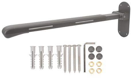 Klappbarer Toiletten-Haltegriff, Hochklappbarer Sicherheits-Haltegriff für die Wandmontage, Behindertengerechtes Badezimmerzubehör mit SS-Konstruktion und 200 Kg Tragkraft, Ideal