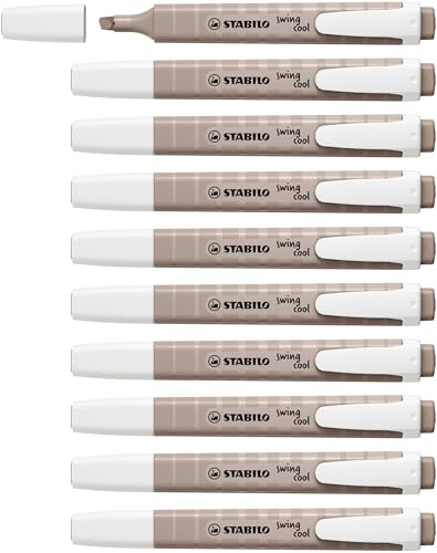 STABILO - Textmarker - swing cool NatureCOLORS | 10er Pack, warmgrau